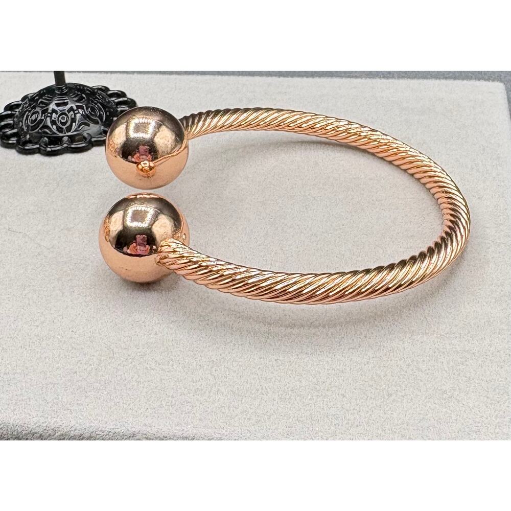 Stunning Rose Gold Iced-Out Watch, Earrings, Bracelet Bundle - Picture 6 of 10